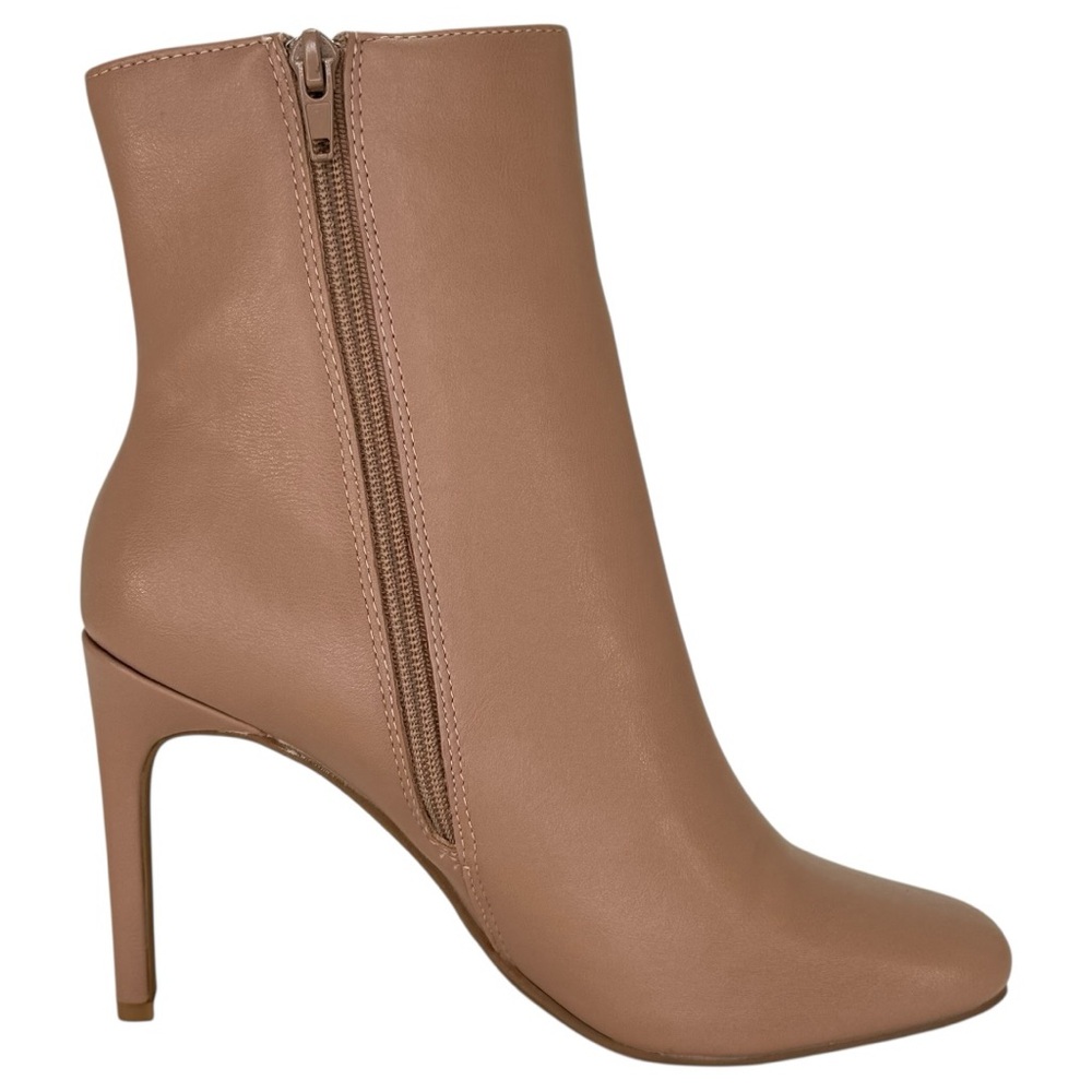 Journee Collection Silvy Tan Faux Leather Heeled Womens Booties Size 7.5M - Picture 5 of 11